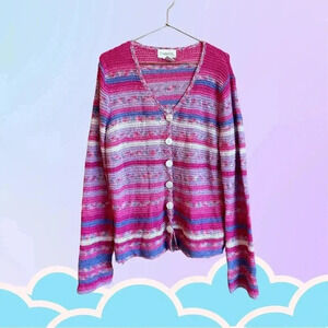 Vintage 1990s Chadwick’s Striped Knit Cardigan Size: M